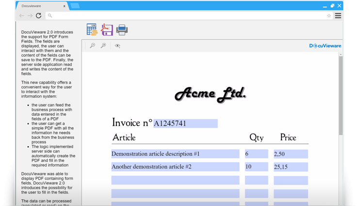 PDF Form Fields Demo